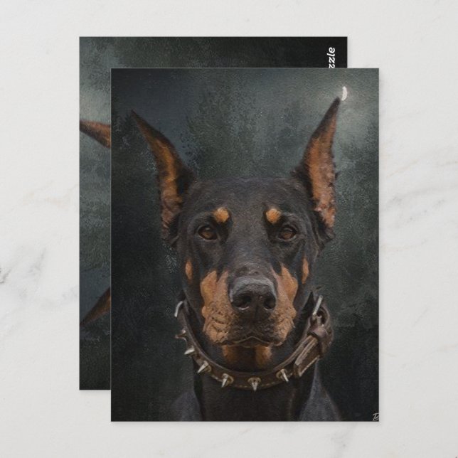 Cartão Postal Doberman Pinscher (Frente/Verso)