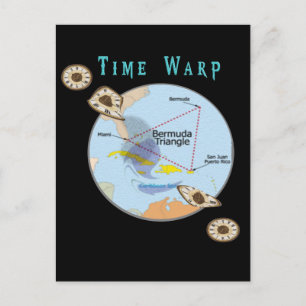 Cartão Postal Dobra de tempo do triângulo das Bermudas
