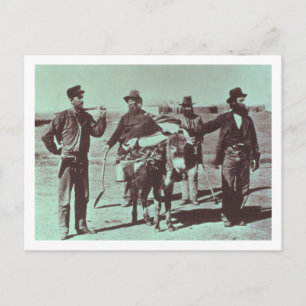 Cartão Postal Docadores de ouro da América do Norte, c.1849 (b/c