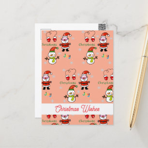 Cartão Postal doce alegria de Natal