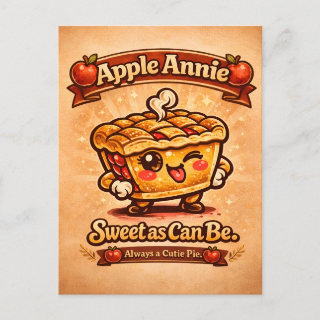 Cartão Postal Doce Como Pode Ser - Apple Annie - Amantes da Comi (Frente)