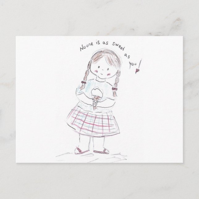 Cartão Postal Doce como você (Frente)
