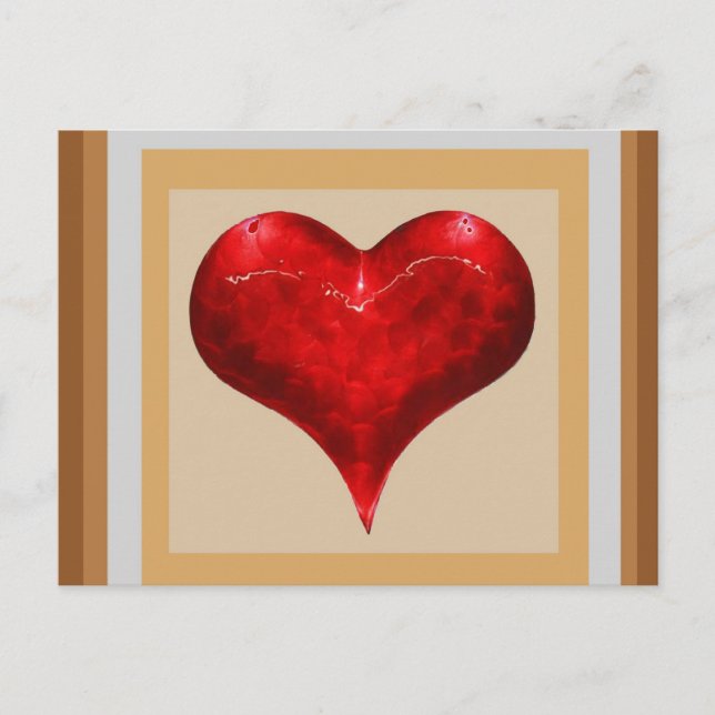 Cartão Postal Doce coração - O amor está no ar (Frente)