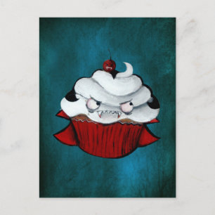 Cartão Postal Doce Cupcake Vampiro