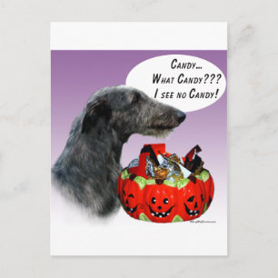Cartão Postal Doce de Halloween do Scottish Deerhound