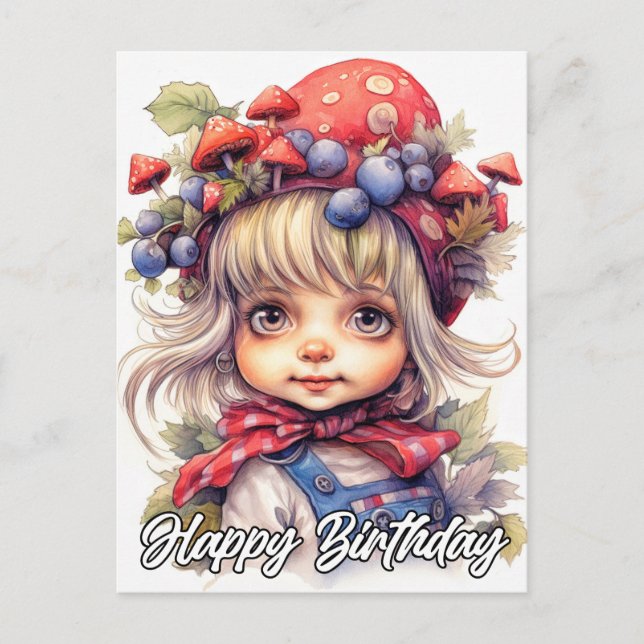 Cartão Postal Doce Menina do Campo (Frente)