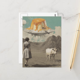 Cartão Postal Doce Surrealismo no Passado Retro da Fazenda de La