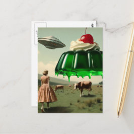 Cartão Postal Doce Tratamento Surreal Verde na Pastagem de Latic