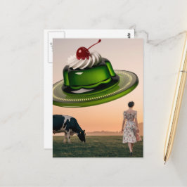 Cartão Postal Doce Tratamento Verde Surreal na Pastagem de Latic