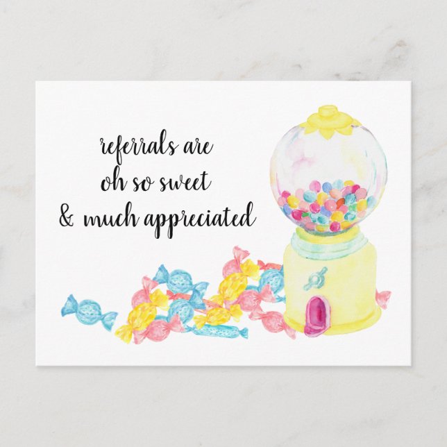 Cartão Postal Doces De Doença De Referência Imobiliária (Frente)