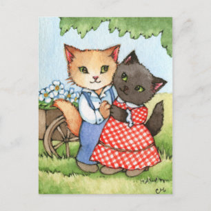 Cartão Postal Doces do País - Arte de Casal de Gato