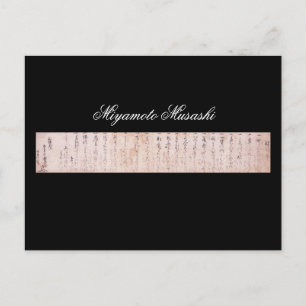 Cartão Postal Documento escrito por Miyamoto Musashi, cerca de 1