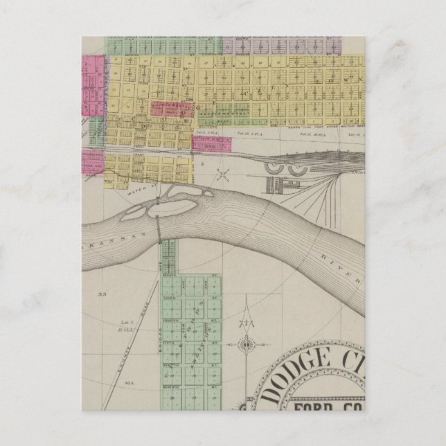 Cartão Postal Dodge City, Ford County, Kansas (Frente)