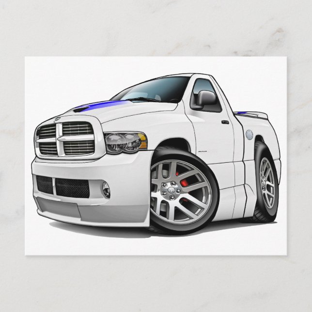 Cartão Postal Dodge SRT10 Ram White (Frente)