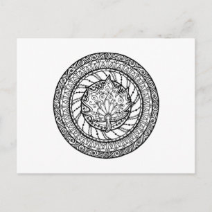 Cartão Postal Dodle Folha do Autumn Maple