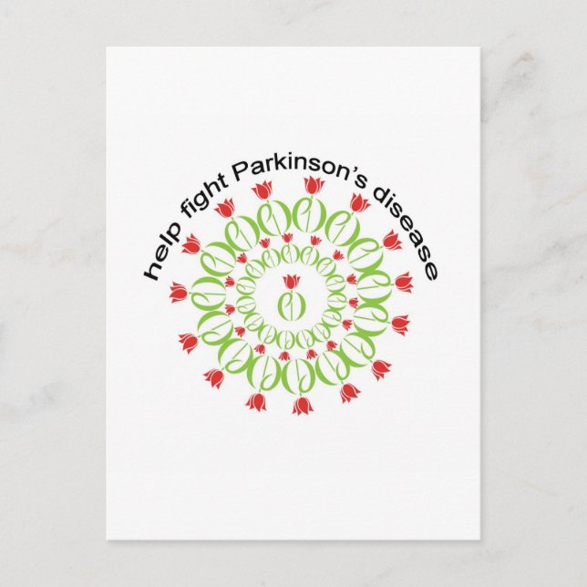 Cartão Postal doença de parkinson, doença de parkinsons, tulipa, (Frente)