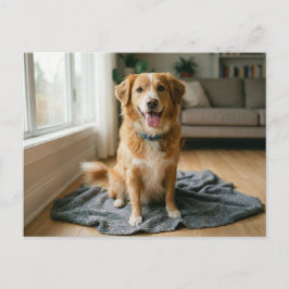 Cartão Postal Dog Forever Home Announcement 