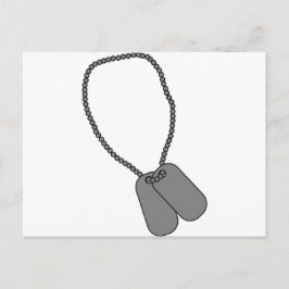 Cartão Postal Dog Tag Forças do Serviço Militar Suportam Honra