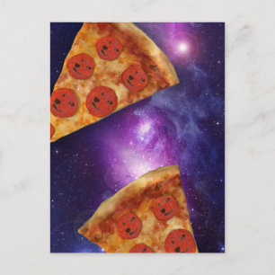 Cartão Postal Doge Pizza Galaxy