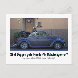 Cartão Postal Dogge: der Hund für Geheimagenten