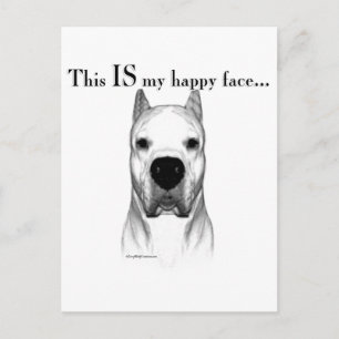 Cartão Postal Dogo Happy Face