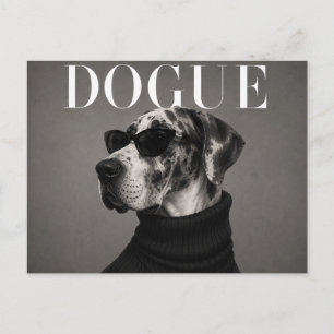 Cartão Postal Dogue Alemão Luxo Alta Costura