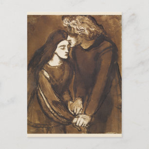 Cartão Postal Dois Amantes de Dante Gabriel Rossetti