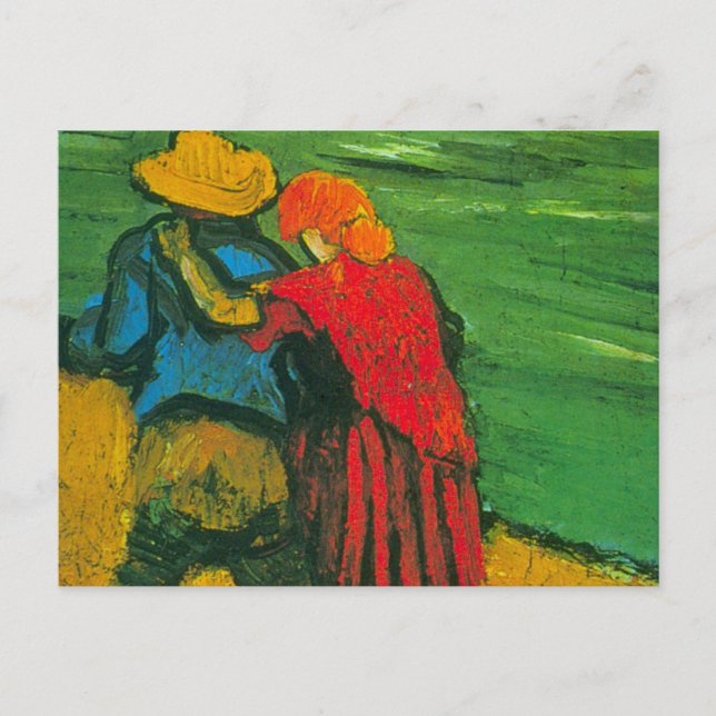 Cartão Postal Dois amantes de Vincent van Gogh (Frente)