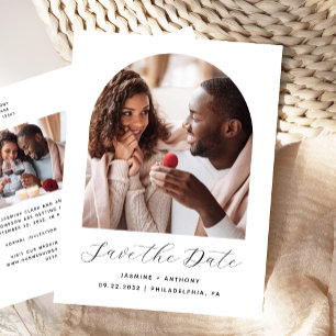Cartão Postal Dois Arco de Foto Preto e Branco Código QR Salvar 