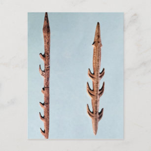 Cartão Postal Dois arpões, período paleolítico superior