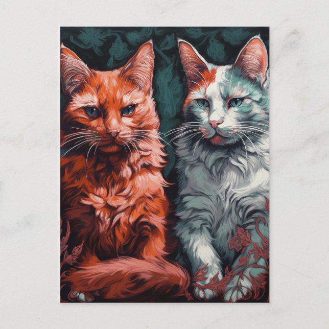 Cartão Postal Dois Bons Gatos (Frente)
