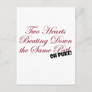 Cartão Postal Dois Corações