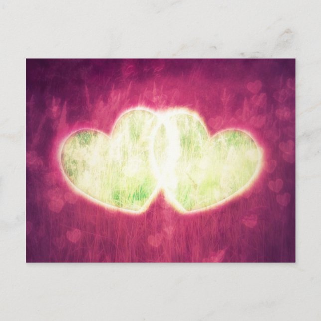 Cartão Postal Dois Corações (Frente)