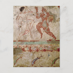 Cartão Postal Dois Dançarinos e Golfinhos