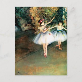Cartão Postal Dois dançarinos em um Palco de Degas