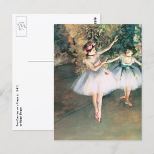 Cartão Postal Dois dançarinos em um Palco de Edgar Degas, Vinta