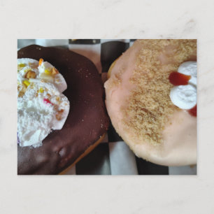 Cartão Postal Dois Donuts Deliciosos