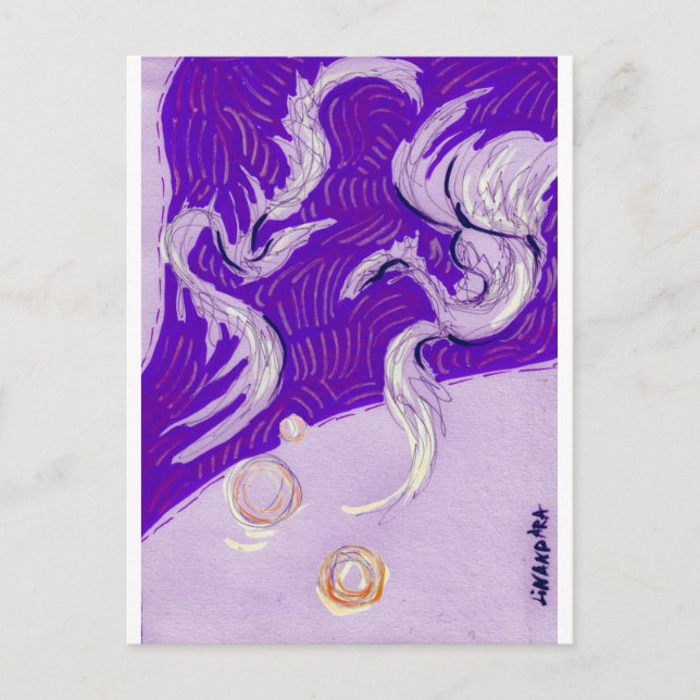 Cartão Postal Dois Dragões, três sóis (Frente)