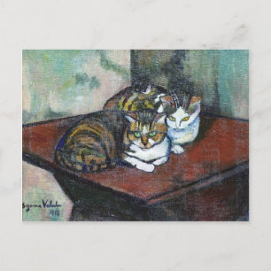 Cartão Postal Dois gatos por Suzanne Valadon