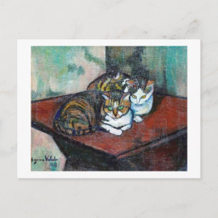 Cartão Postal Dois Gatos, Suzanne Valadon