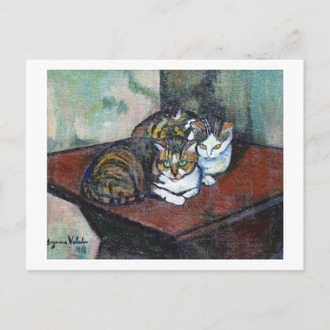 Cartão Postal Dois Gatos, Suzanne Valadon (Frente)