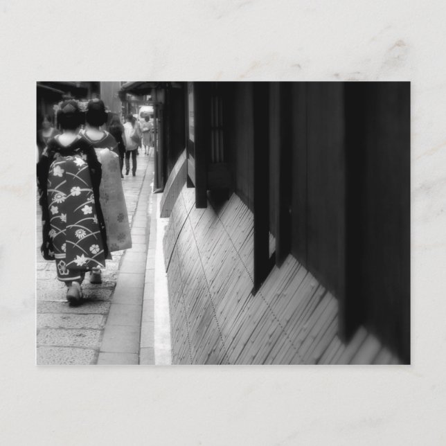 Cartão Postal Dois Geisha em Quioto (Frente)