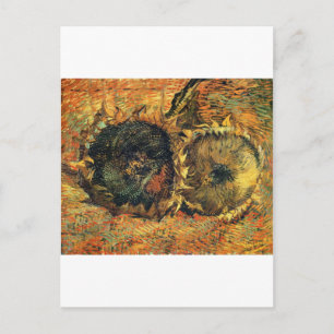 Cartão Postal Dois Girassóis Cortados Amarelo - Vincent Van Gogh