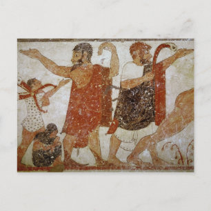 Cartão Postal Dois homens, do Tumba do Augursx