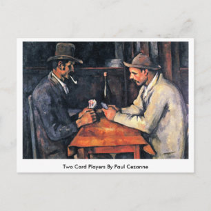 Cartão Postal Dois Jogadores De Cartas Por Paul Cezanne