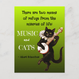 Cartão Postal Dois Meios de Refúgio Música Gatos Schweitzer
