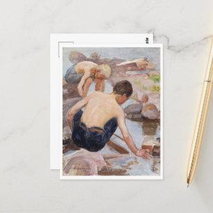 Cartão Postal Dois Meninos Na Costa, Pekka Halonen