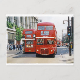 Cartão Postal Dois ônibus #73 na Rua Oxford, Londres, 1998