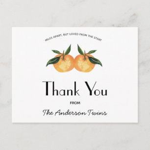 Cartão Postal Dois Pequenos Chás de fraldas Gêmeos por Email Con