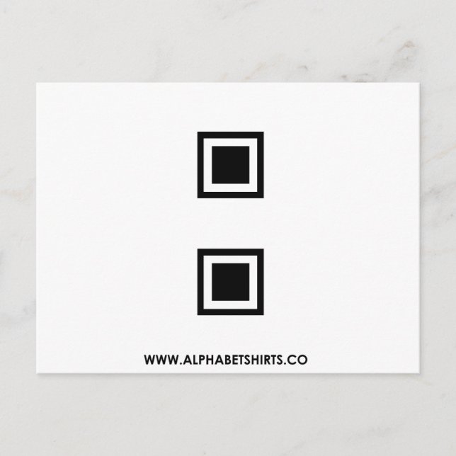 Cartão Postal Dois pontos pretos (Frente)